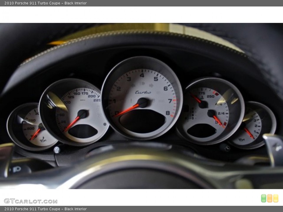 Black Interior Gauges for the 2010 Porsche 911 Turbo Coupe #81316460