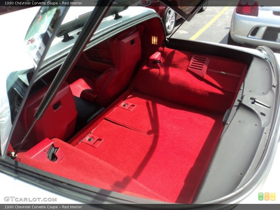 Red Interior Trunk for the 1990 Chevrolet Corvette Coupe #81317505