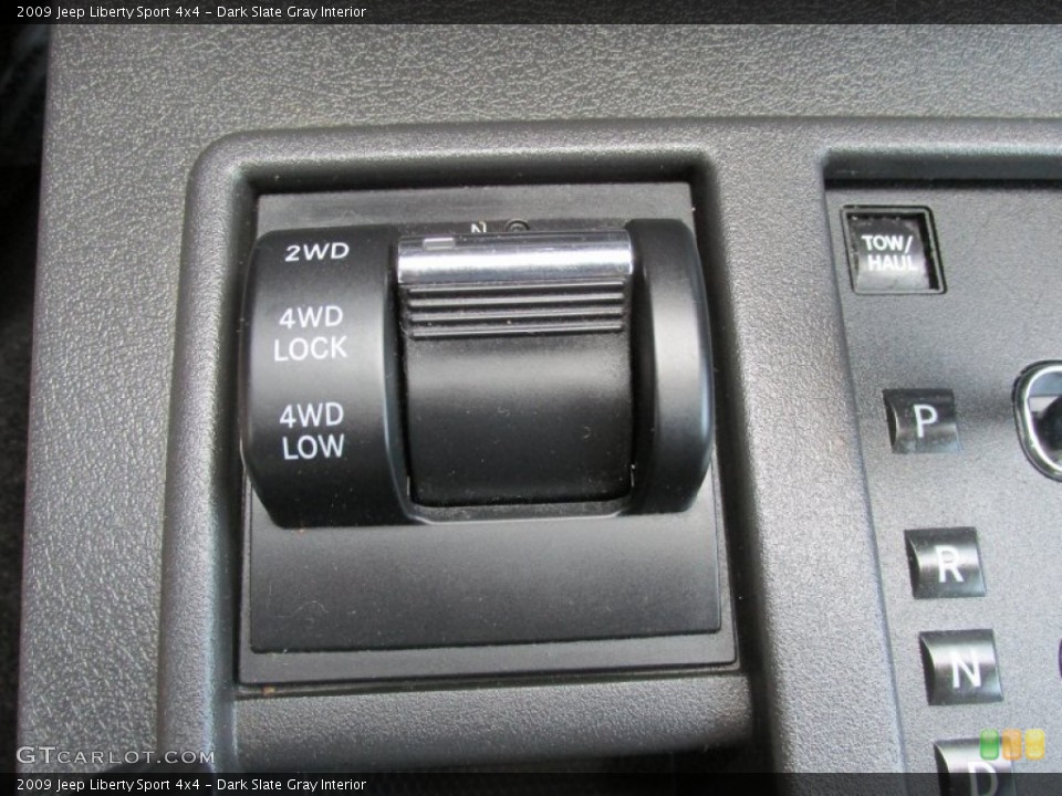 Dark Slate Gray Interior Controls for the 2009 Jeep Liberty Sport 4x4 #81318003