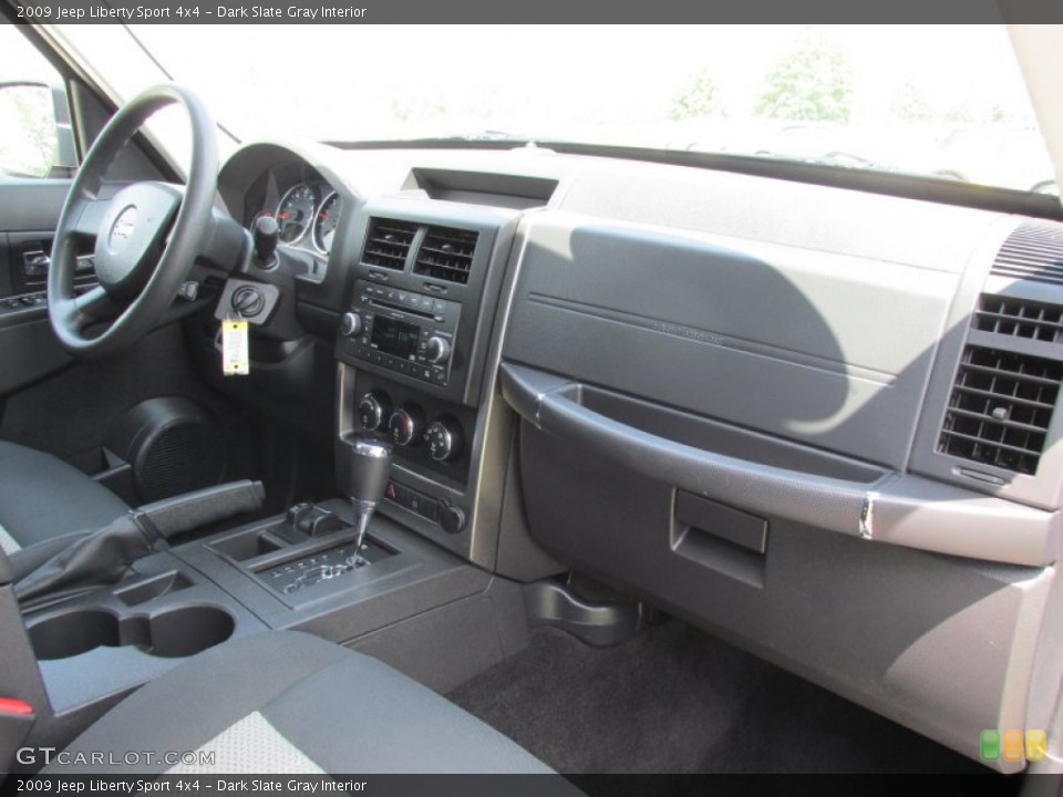Dark Slate Gray Interior Dashboard for the 2009 Jeep Liberty Sport 4x4 #81318173