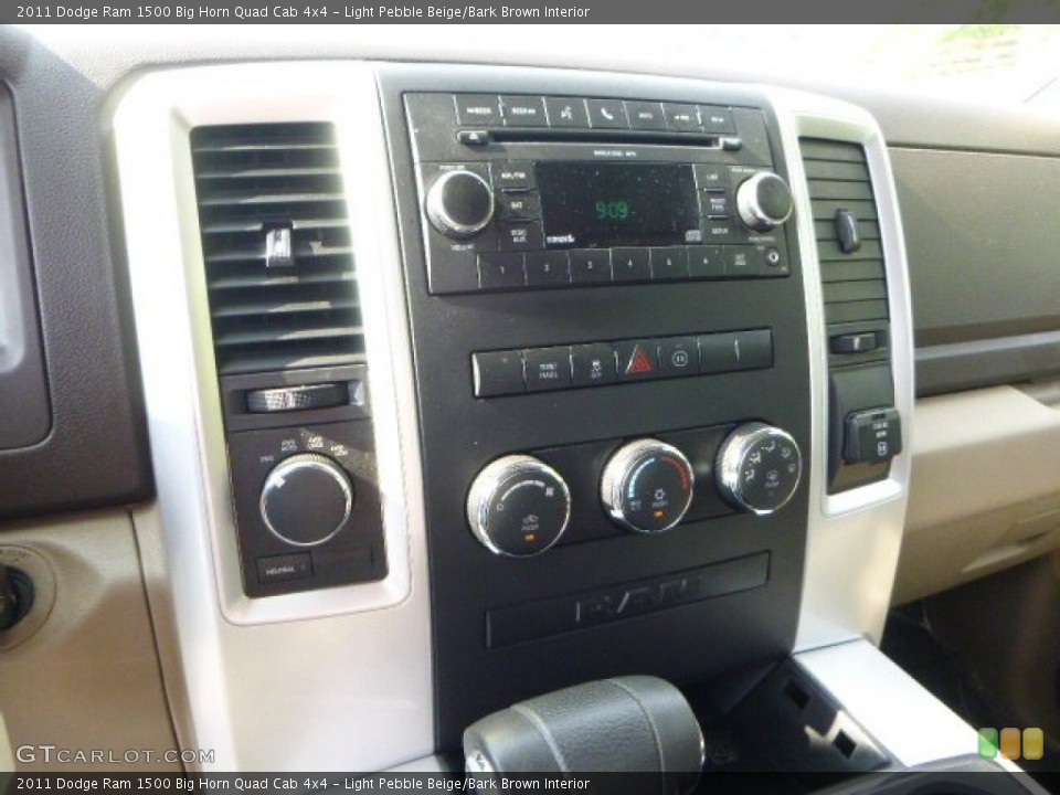 Light Pebble Beige/Bark Brown Interior Controls for the 2011 Dodge Ram 1500 Big Horn Quad Cab 4x4 #81318516