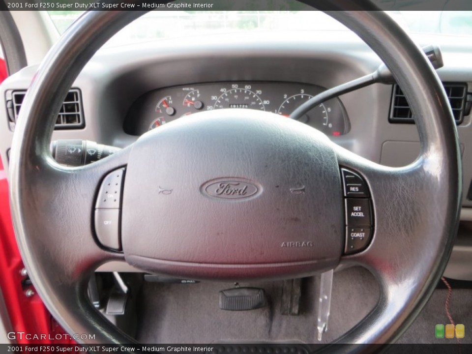 Medium Graphite Interior Steering Wheel for the 2001 Ford F250 Super Duty XLT Super Crew #81321537