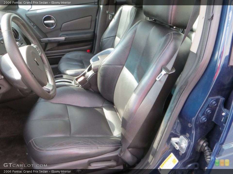 Ebony Interior Front Seat for the 2006 Pontiac Grand Prix Sedan #81323636