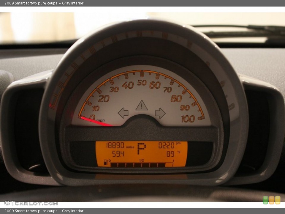Gray Interior Gauges for the 2009 Smart fortwo pure coupe #81323888