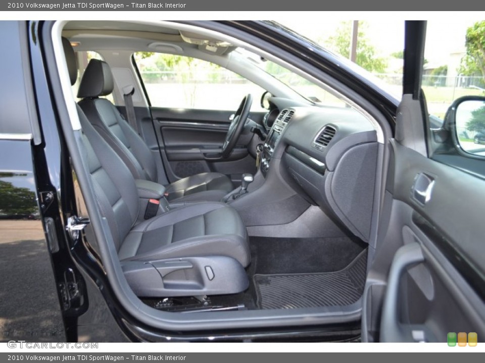 Titan Black Interior Front Seat for the 2010 Volkswagen Jetta TDI SportWagen #81324627