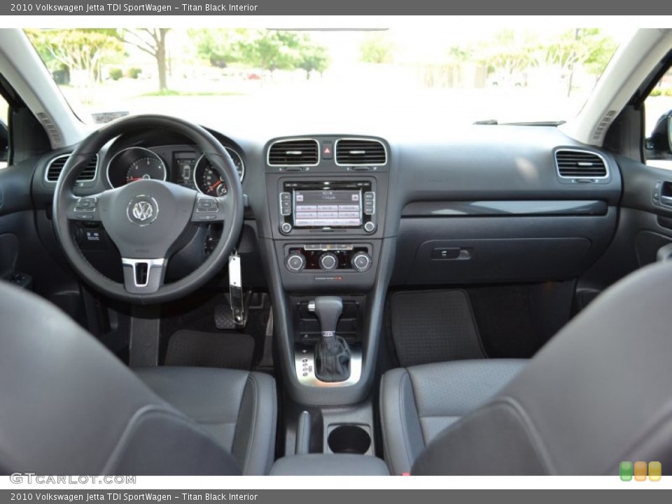 Titan Black Interior Dashboard for the 2010 Volkswagen Jetta TDI SportWagen #81324722