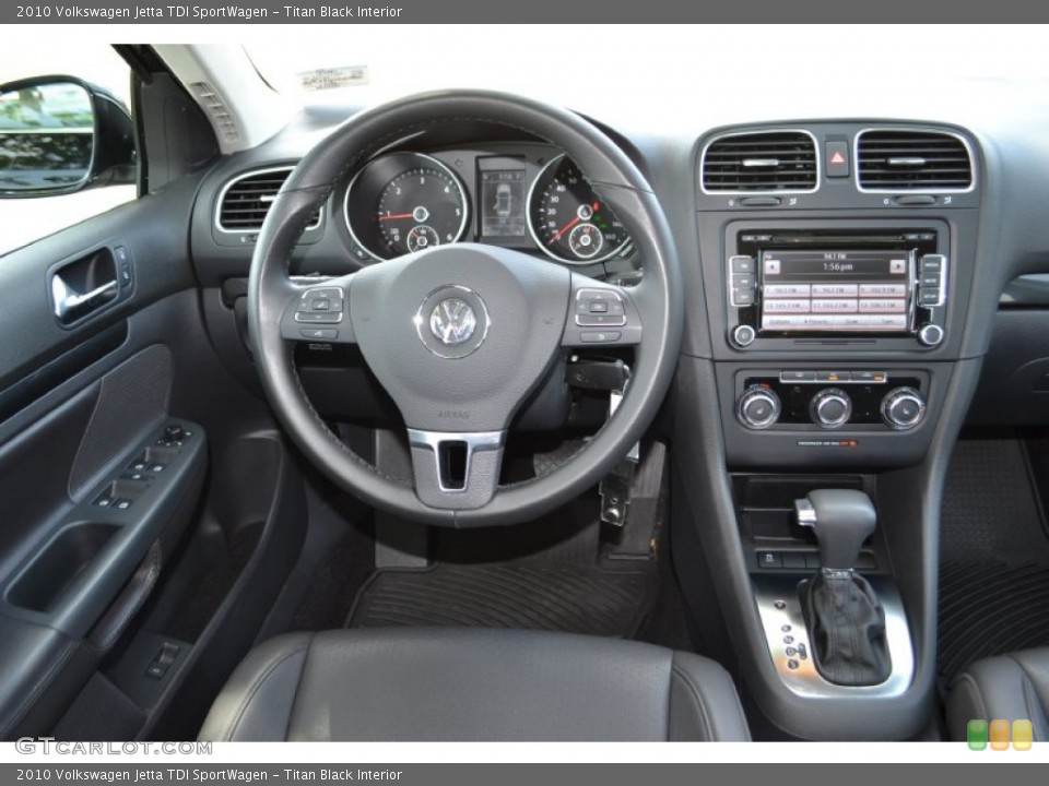 Titan Black Interior Dashboard for the 2010 Volkswagen Jetta TDI SportWagen #81324743