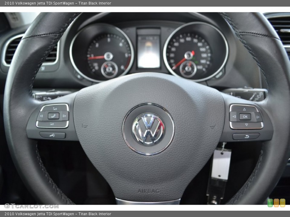 Titan Black Interior Steering Wheel for the 2010 Volkswagen Jetta TDI SportWagen #81324763