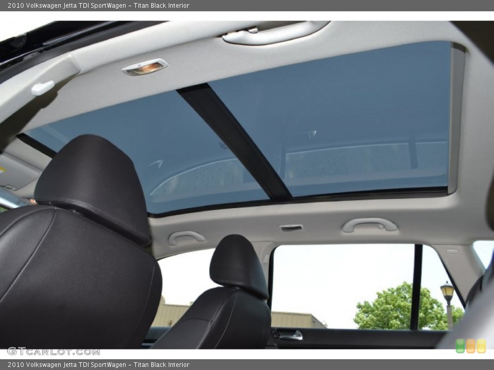 Titan Black Interior Sunroof for the 2010 Volkswagen Jetta TDI SportWagen #81324827