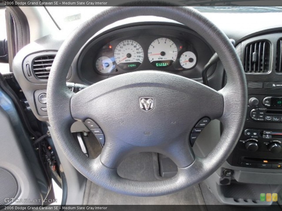 Medium Slate Gray Interior Steering Wheel for the 2006 Dodge Grand Caravan SE #81327173