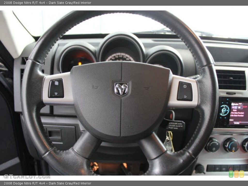 Dark Slate Gray/Red Interior Steering Wheel for the 2008 Dodge Nitro R/T 4x4 #81327644