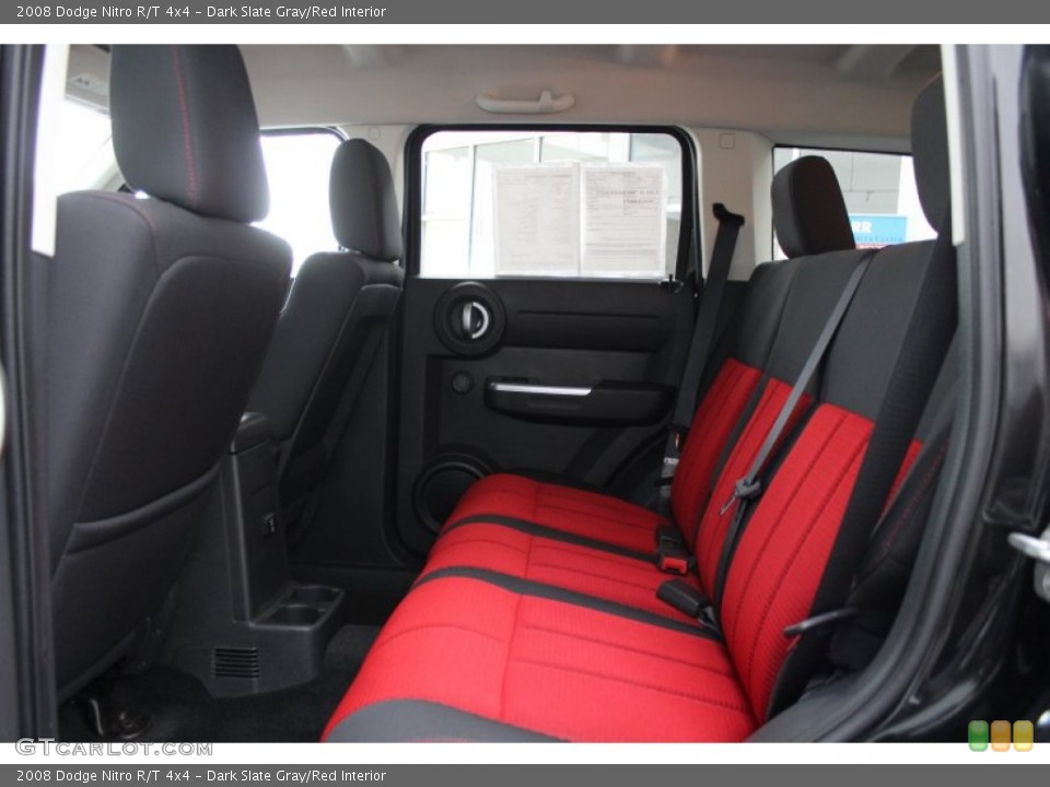 Dark Slate Gray/Red Interior Rear Seat for the 2008 Dodge Nitro R/T 4x4 #81327788