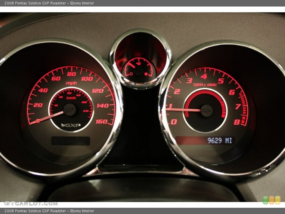 Ebony Interior Gauges for the 2008 Pontiac Solstice GXP Roadster #81328041