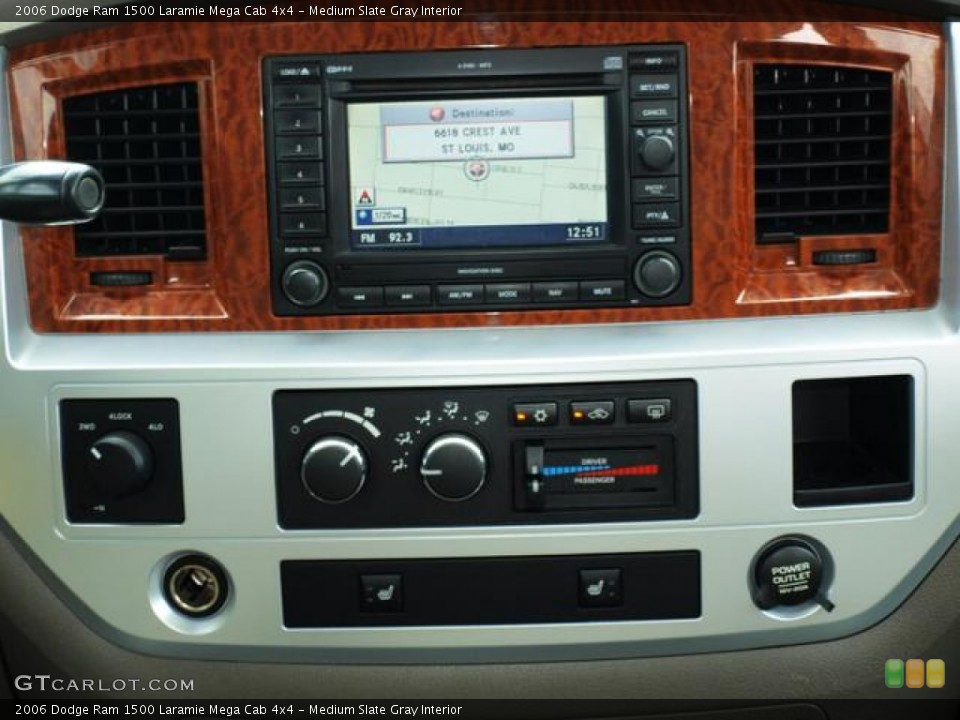 Medium Slate Gray Interior Controls for the 2006 Dodge Ram 1500 Laramie Mega Cab 4x4 #81328835