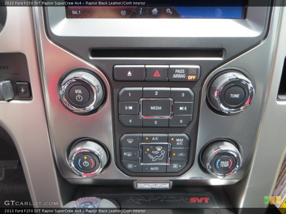 Raptor Black Leather/Cloth Interior Controls for the 2013 Ford F150 SVT Raptor SuperCrew 4x4 #81331259