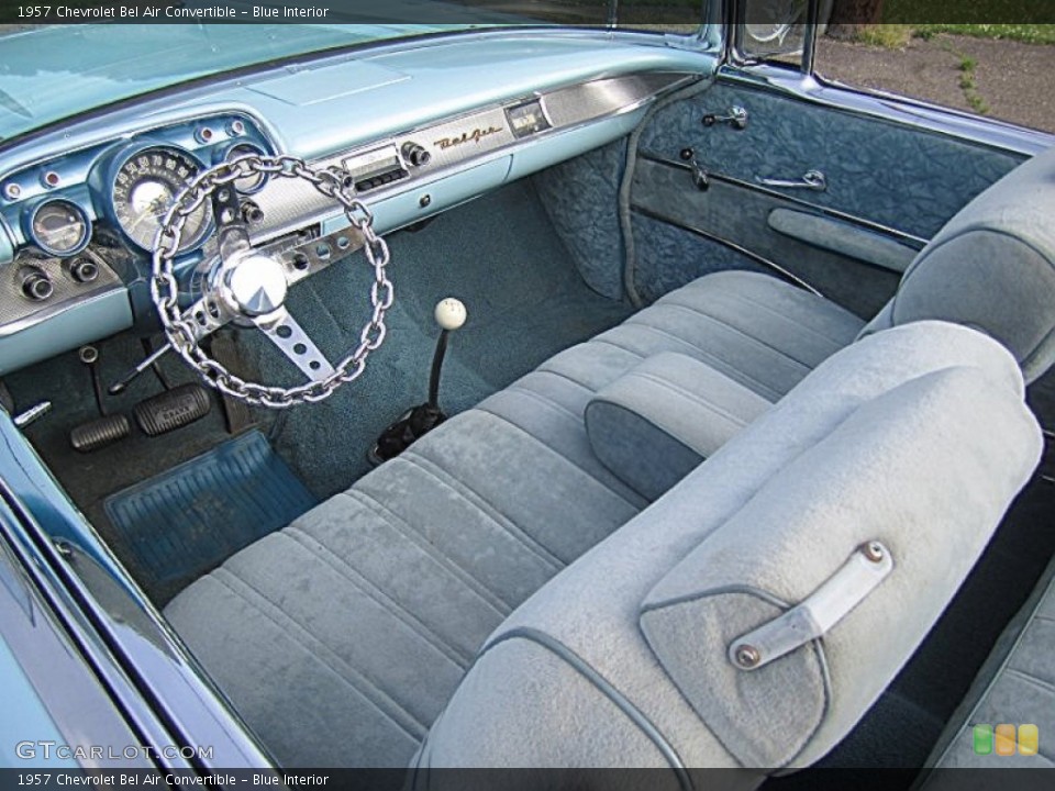 Blue Interior Photo for the 1957 Chevrolet Bel Air Convertible #81331583