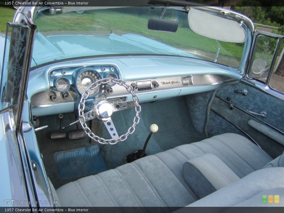 Blue Interior Front Seat for the 1957 Chevrolet Bel Air Convertible #81331607