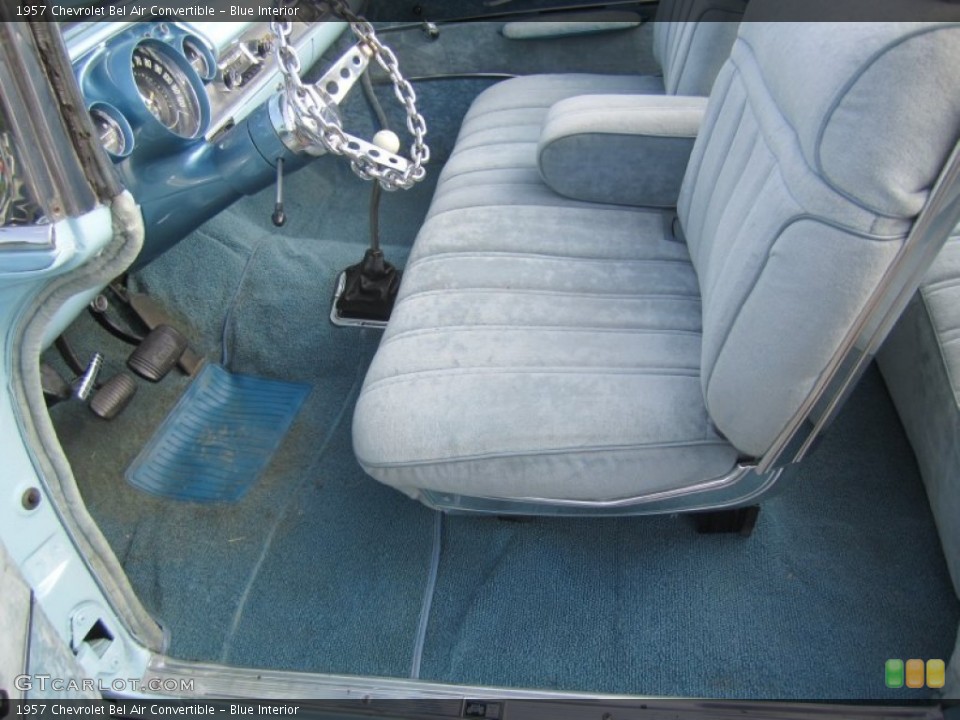 Blue Interior Front Seat for the 1957 Chevrolet Bel Air Convertible #81331634