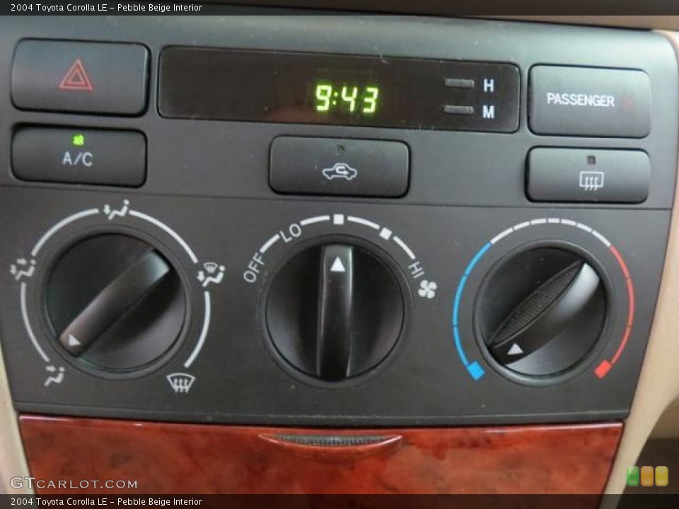 Pebble Beige Interior Controls for the 2004 Toyota Corolla LE #81333722