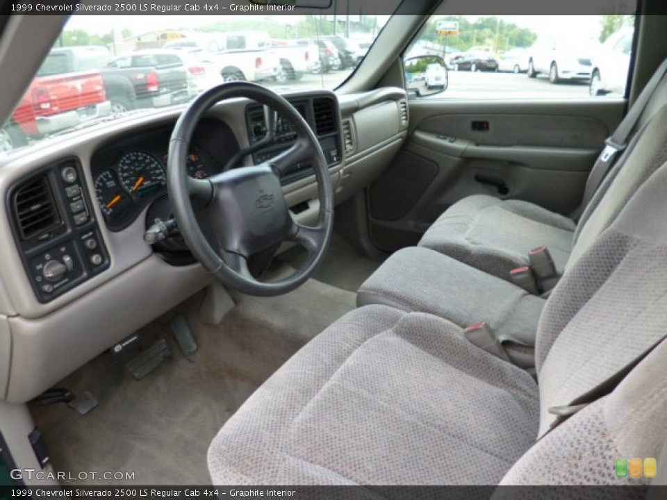Graphite Interior Prime Interior for the 1999 Chevrolet Silverado 2500 LS Regular Cab 4x4 #81333953