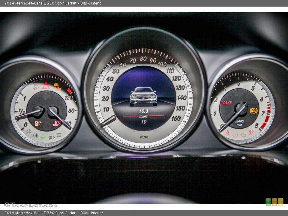 Black Interior Gauges for the 2014 Mercedes-Benz E 350 Sport Sedan #81335983