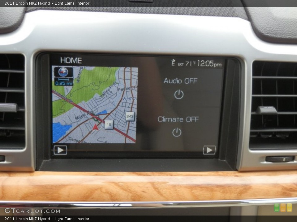 Light Camel Interior Navigation for the 2011 Lincoln MKZ Hybrid #81336293