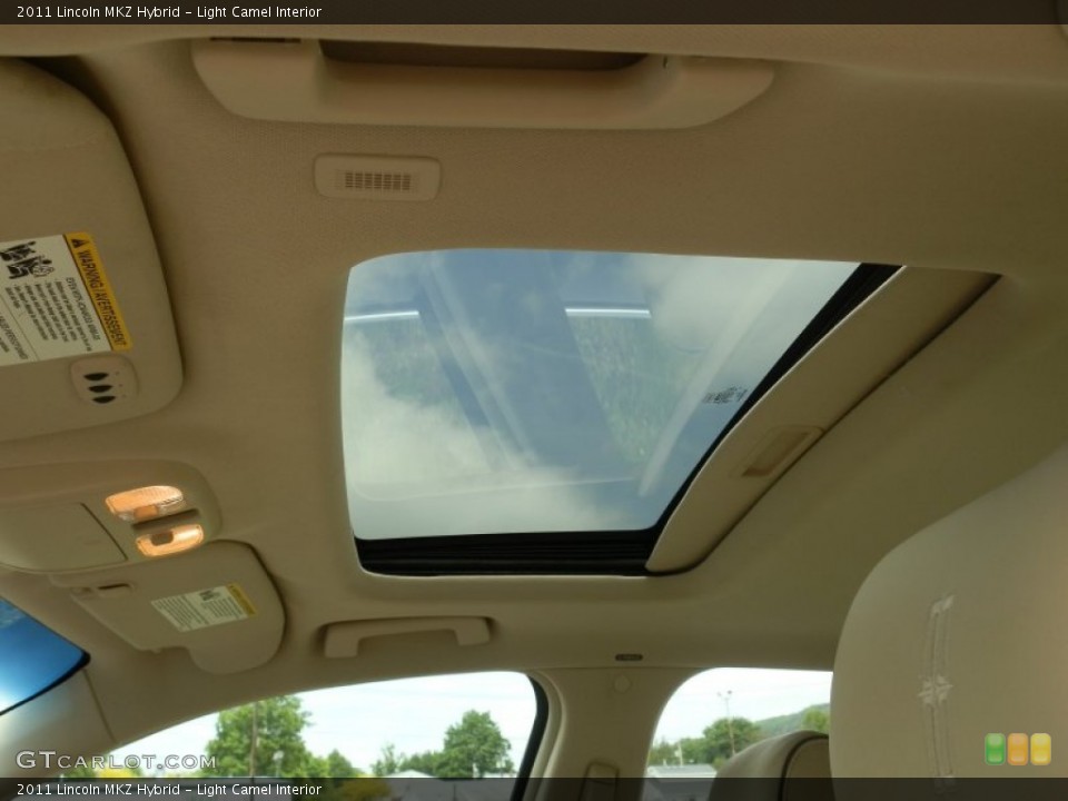 Light Camel Interior Sunroof for the 2011 Lincoln MKZ Hybrid #81336338