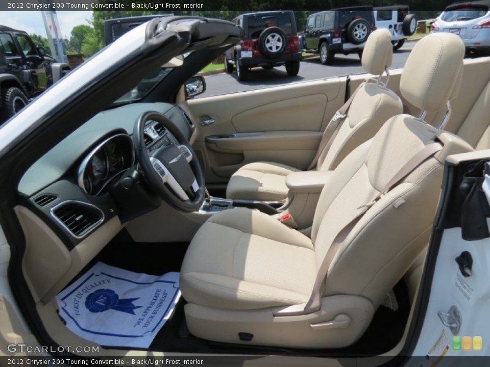 Black/Light Frost Interior Photo for the 2012 Chrysler 200 Touring Convertible #81336807