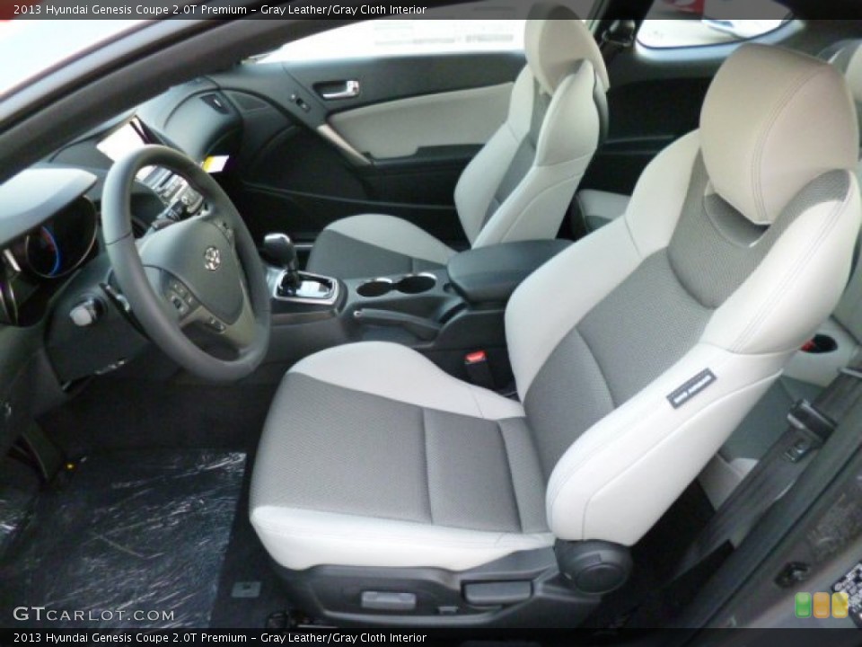 Gray Leather/Gray Cloth Interior Photo for the 2013 Hyundai Genesis Coupe 2.0T Premium #81339020