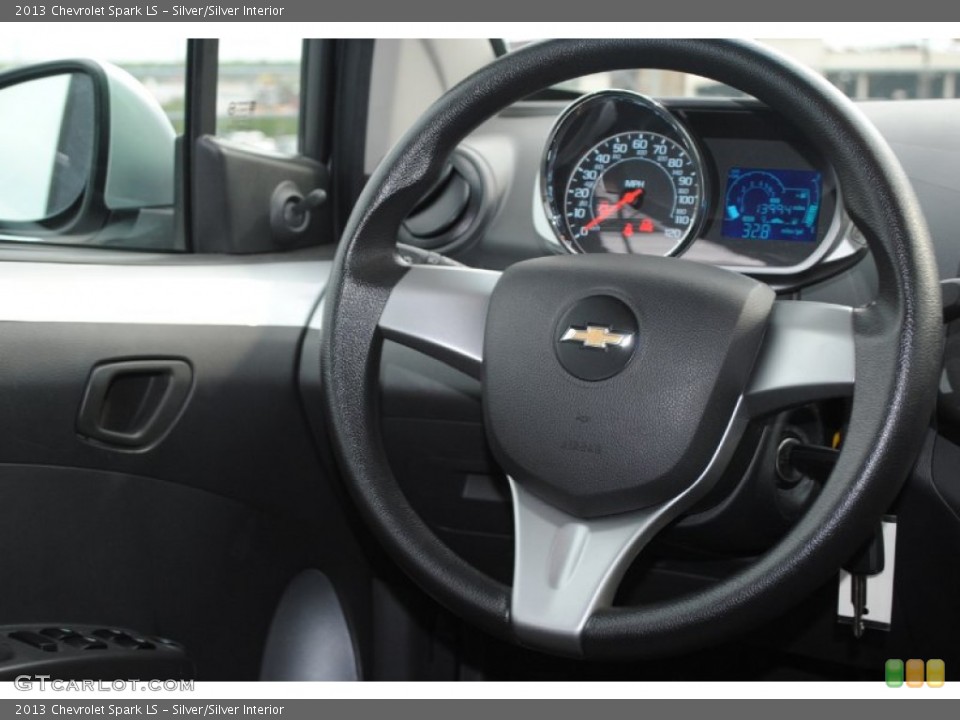 Silver/Silver Interior Steering Wheel for the 2013 Chevrolet Spark LS #81339125