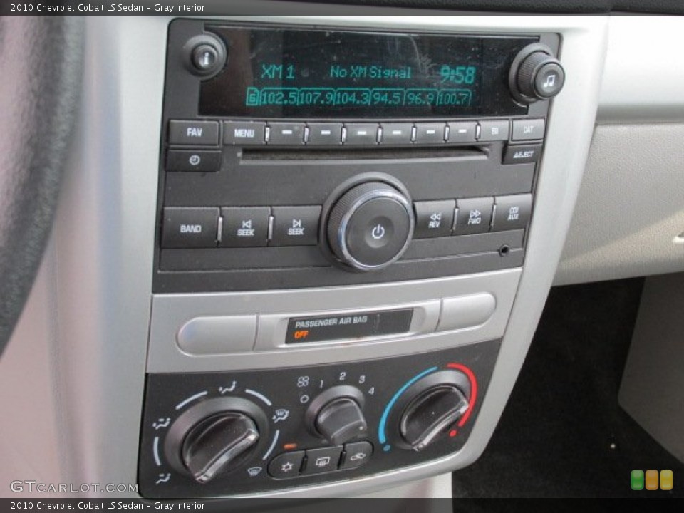 Gray Interior Controls for the 2010 Chevrolet Cobalt LS Sedan #81340177