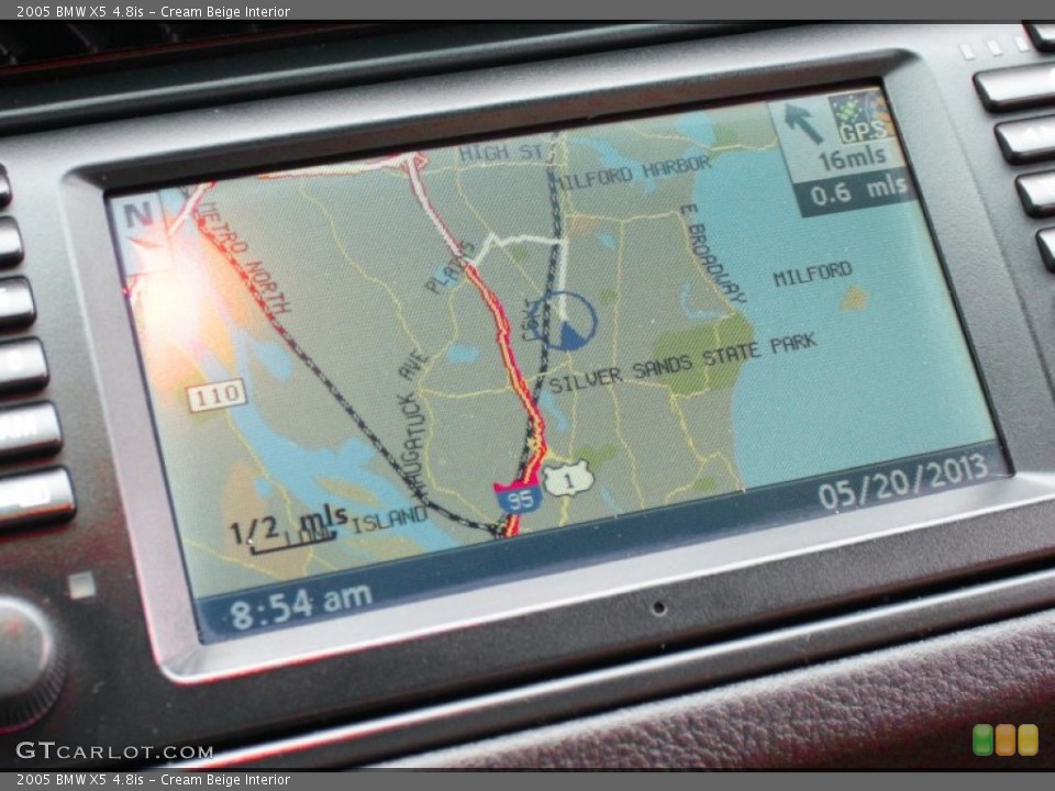Cream Beige Interior Navigation for the 2005 BMW X5 4.8is #81341369