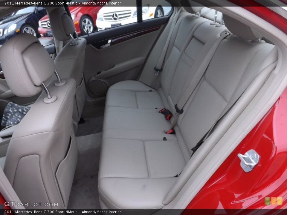 Almond/Mocha Interior Rear Seat for the 2011 Mercedes-Benz C 300 Sport 4Matic #81341609