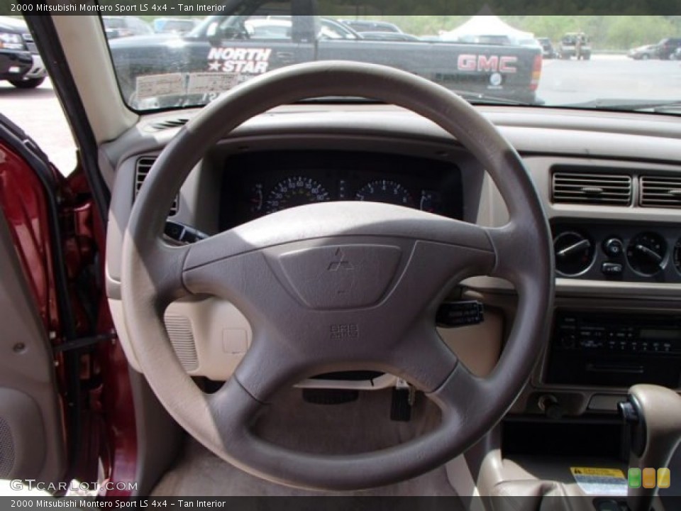 Tan Interior Steering Wheel for the 2000 Mitsubishi Montero Sport LS 4x4 #81341801