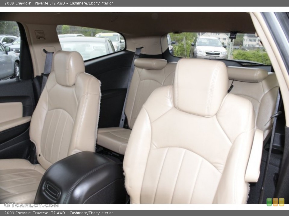 Cashmere/Ebony Interior Rear Seat for the 2009 Chevrolet Traverse LTZ AWD #81341841