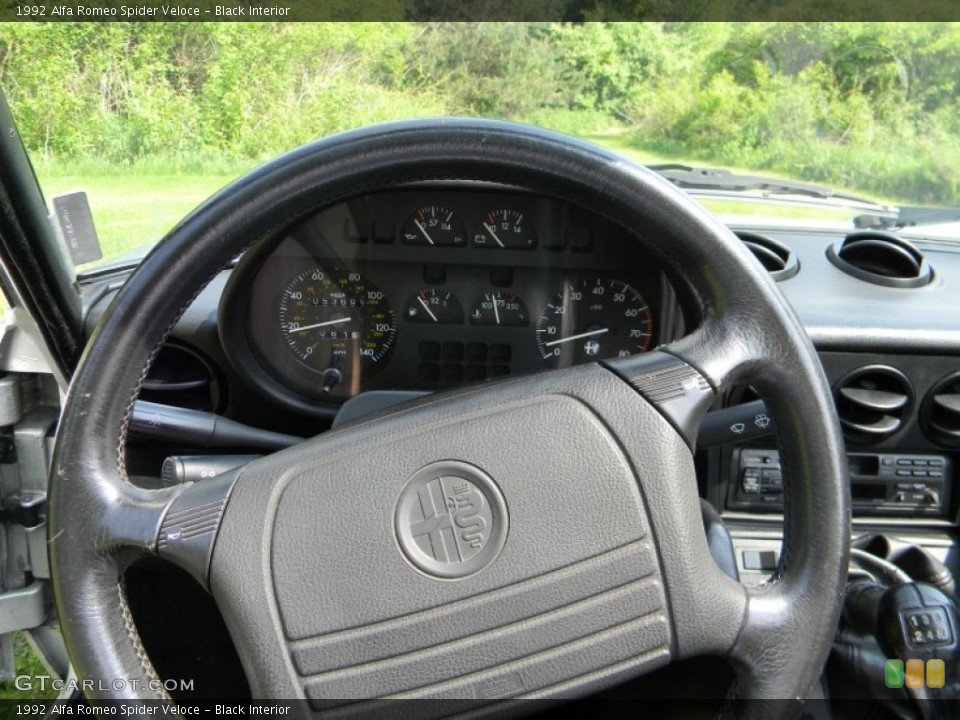 Black Interior Steering Wheel for the 1992 Alfa Romeo Spider Veloce #81344405