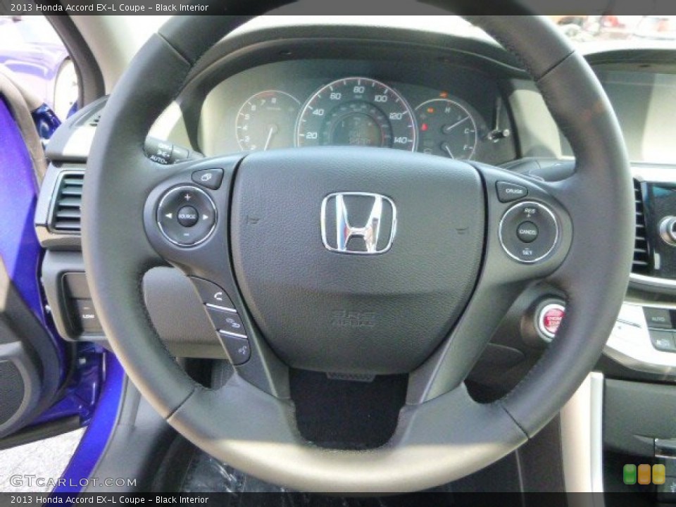 Black Interior Steering Wheel for the 2013 Honda Accord EX-L Coupe #81346502