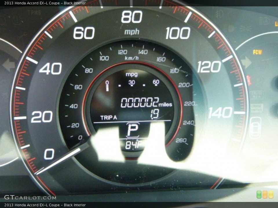 Black Interior Gauges for the 2013 Honda Accord EX-L Coupe #81346532