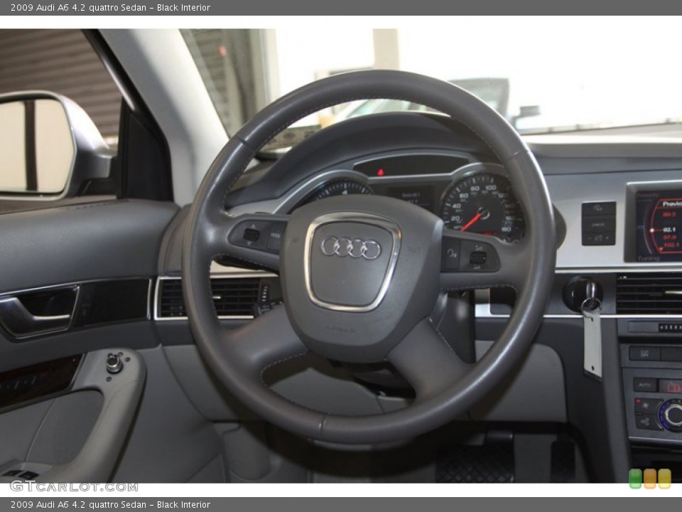 Black Interior Steering Wheel for the 2009 Audi A6 4.2 quattro Sedan #81346982