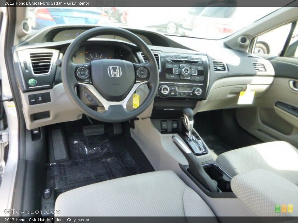 Gray Interior Prime Interior for the 2013 Honda Civic Hybrid Sedan #81347438