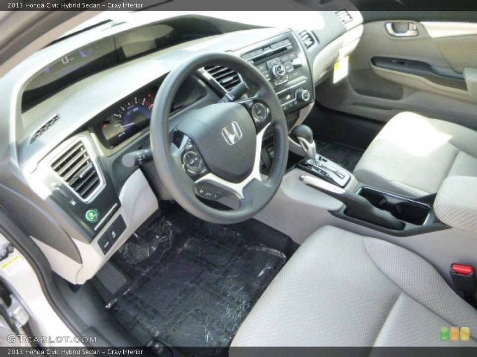 Gray Interior Prime Interior for the 2013 Honda Civic Hybrid Sedan #81347464