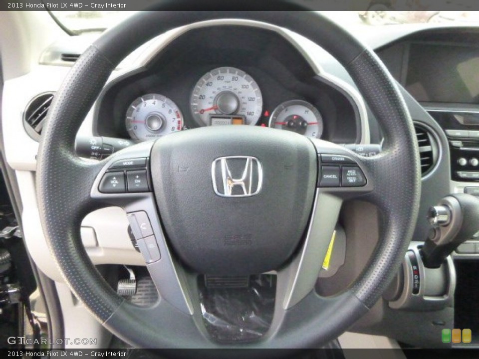 Gray Interior Steering Wheel for the 2013 Honda Pilot LX 4WD #81348143