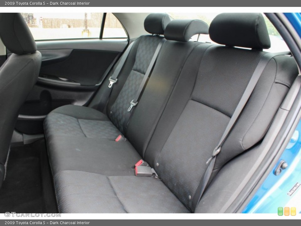 Dark Charcoal Interior Rear Seat for the 2009 Toyota Corolla S #81349912
