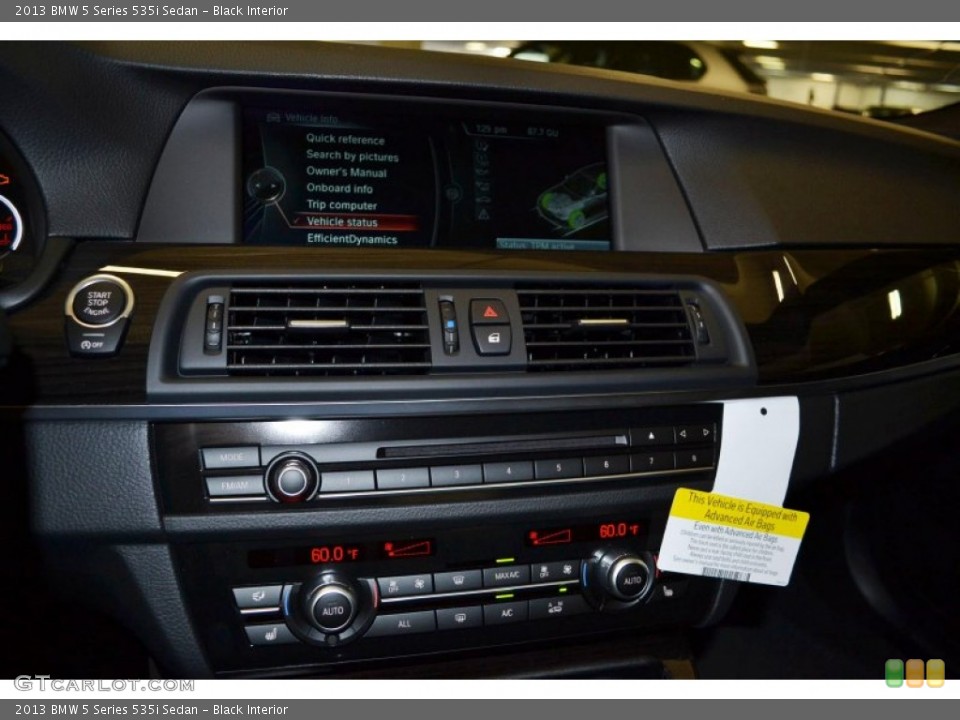 Black Interior Controls for the 2013 BMW 5 Series 535i Sedan #81351120