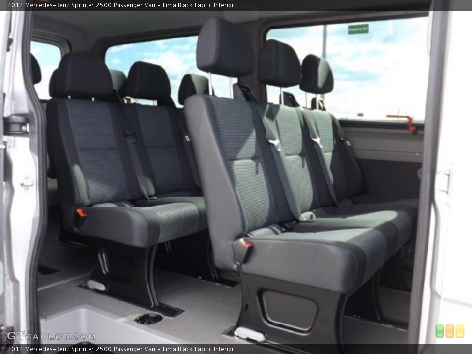 Lima Black Fabric Interior Rear Seat for the 2012 Mercedes-Benz Sprinter 2500 Passenger Van #81351708