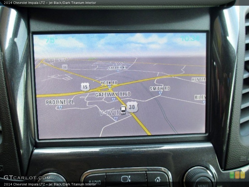 Jet Black/Dark Titanium Interior Navigation for the 2014 Chevrolet Impala LTZ #81352912