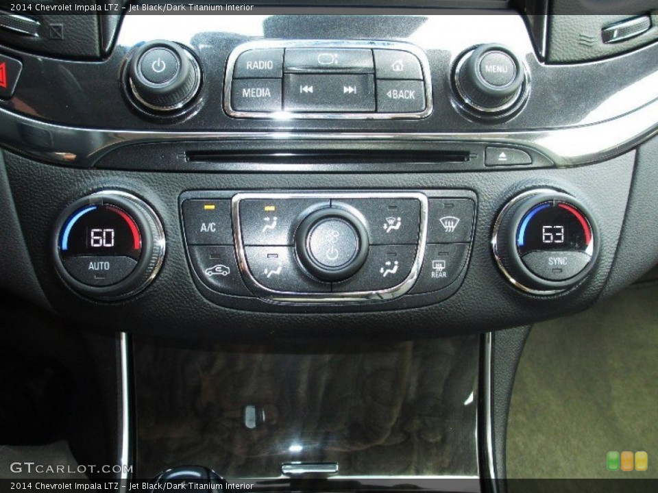 Jet Black/Dark Titanium Interior Controls for the 2014 Chevrolet Impala LTZ #81352964