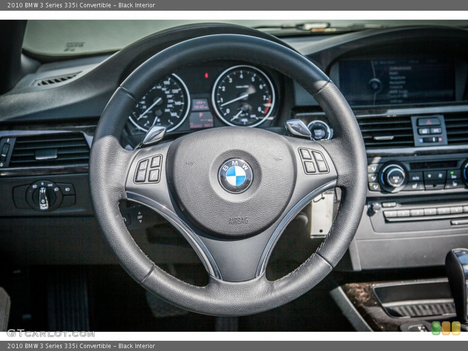 Black Interior Steering Wheel for the 2010 BMW 3 Series 335i Convertible #81352985
