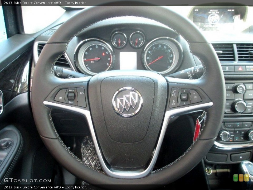 Ebony Interior Steering Wheel for the 2013 Buick Encore Convenience AWD #81353649