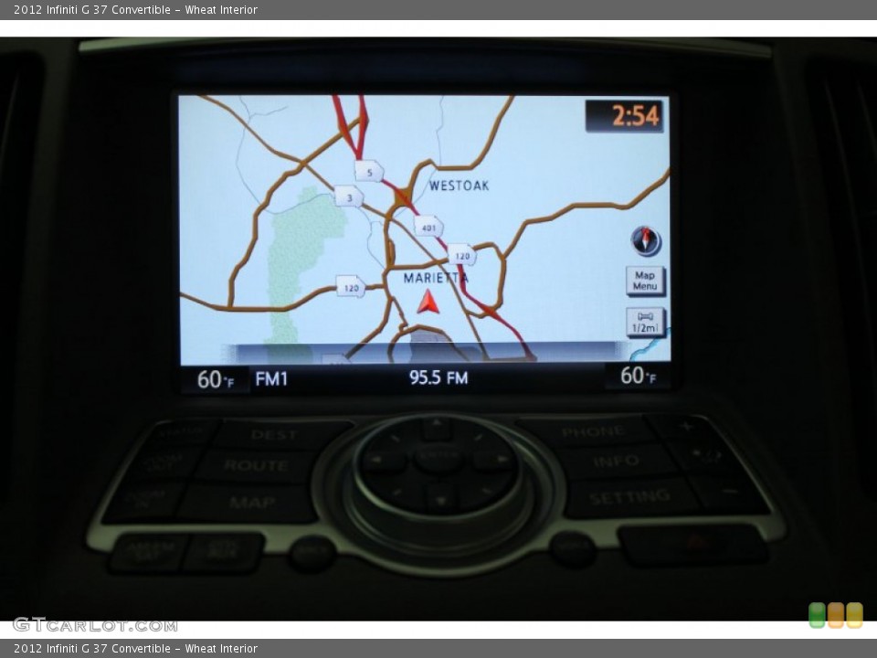 Wheat Interior Navigation for the 2012 Infiniti G 37 Convertible #81356128
